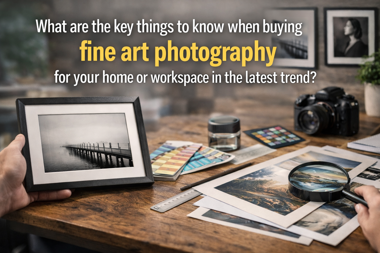 What are the key things to know when buying fine art photography for your home or workspace in the latest trend